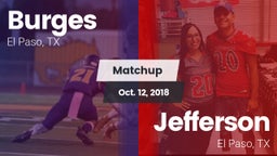 Matchup: Burges  vs. Jefferson  2018