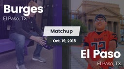 Matchup: Burges  vs. El Paso  2018