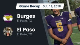 Recap: Burges  vs. El Paso  2018