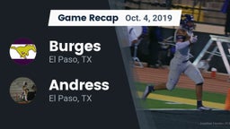 Recap: Burges  vs. Andress  2019