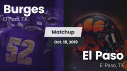 Matchup: Burges  vs. El Paso  2019