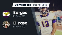 Recap: Burges  vs. El Paso  2019