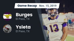 Recap: Burges  vs. Ysleta  2019
