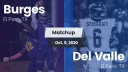 Matchup: Burges  vs. Del Valle  2020