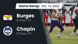 Recap: Burges  vs. Chapin  2022