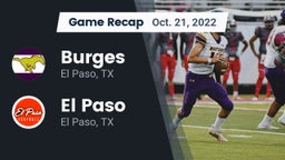 Recap: Burges  vs. El Paso  2022