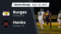 Recap: Burges  vs. Hanks  2023