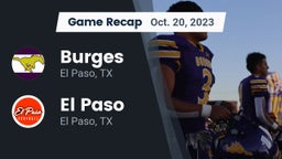 Recap: Burges  vs. El Paso  2023