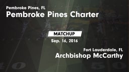 Matchup: Pembroke Pines vs. Archbishop McCarthy  2016