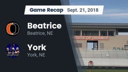 Recap: Beatrice  vs. York  2018