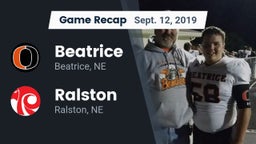 Recap: Beatrice  vs. Ralston  2019