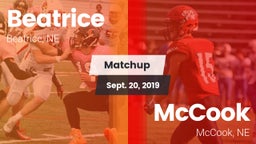 Matchup: Beatrice  vs. McCook  2019