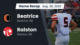 Recap: Beatrice  vs. Ralston  2020