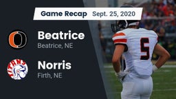 Recap: Beatrice  vs. Norris  2020