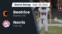Recap: Beatrice  vs. Norris  2022