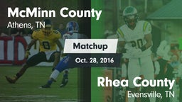 Matchup: McMinn County High vs. Rhea County  2016