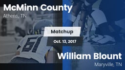Matchup: McMinn County High vs. William Blount  2016