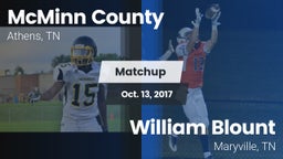 Matchup: McMinn County High vs. William Blount  2017