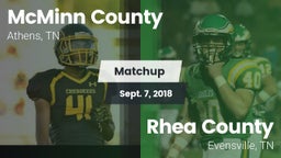 Matchup: McMinn County High vs. Rhea County  2018