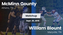 Matchup: McMinn County High vs. William Blount  2019