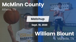 Matchup: McMinn County High vs. William Blount  2020