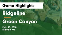 Ridgeline  vs Green Canyon  Game Highlights - Feb. 15, 2018