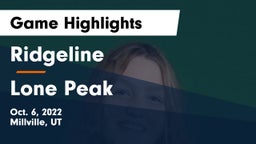Ridgeline  vs Lone Peak Game Highlights - Oct. 6, 2022