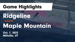 Ridgeline  vs Maple Mountain  Game Highlights - Oct. 7, 2023