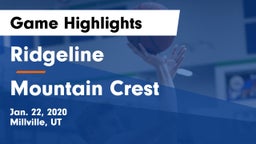 Ridgeline  vs Mountain Crest  Game Highlights - Jan. 22, 2020