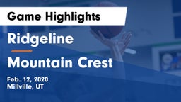 Ridgeline  vs Mountain Crest  Game Highlights - Feb. 12, 2020