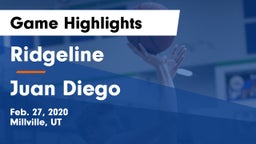 Ridgeline  vs Juan Diego Game Highlights - Feb. 27, 2020