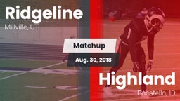 Matchup: Ridgeline vs. Highland  2018