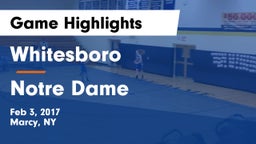 Whitesboro  vs Notre Dame  Game Highlights - Feb 3, 2017