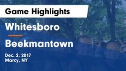 Whitesboro  vs Beekmantown Game Highlights - Dec. 2, 2017