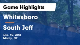 Whitesboro  vs South Jeff Game Highlights - Jan. 15, 2018