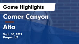 Corner Canyon  vs Alta  Game Highlights - Sept. 30, 2021