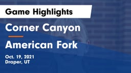 Corner Canyon  vs American Fork  Game Highlights - Oct. 19, 2021