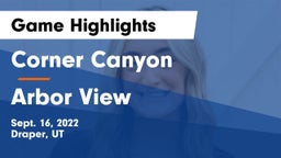 Corner Canyon  vs Arbor View  Game Highlights - Sept. 16, 2022