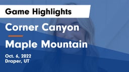 Corner Canyon  vs Maple Mountain  Game Highlights - Oct. 6, 2022