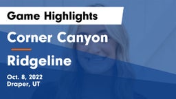 Corner Canyon  vs Ridgeline  Game Highlights - Oct. 8, 2022