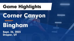 Corner Canyon  vs Bingham Game Highlights - Sept. 26, 2023