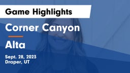 Corner Canyon  vs Alta  Game Highlights - Sept. 28, 2023