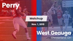 Matchup: Perry  vs. West Geauga  2019
