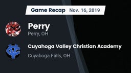 Recap: Perry  vs. Cuyahoga Valley Christian Academy  2019