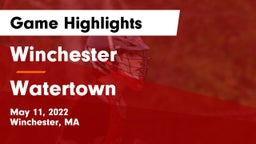 Winchester  vs Watertown  Game Highlights - May 11, 2022