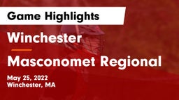 Winchester  vs Masconomet Regional  Game Highlights - May 25, 2022