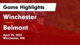 Winchester  vs Belmont  Game Highlights - April 25, 2023