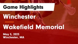Winchester  vs Wakefield Memorial  Game Highlights - May 5, 2023