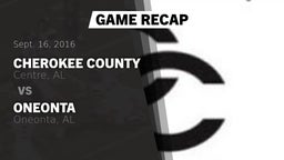 Recap: Cherokee County  vs. Oneonta  2016