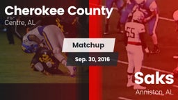 Matchup: Cherokee County vs. Saks  2016
